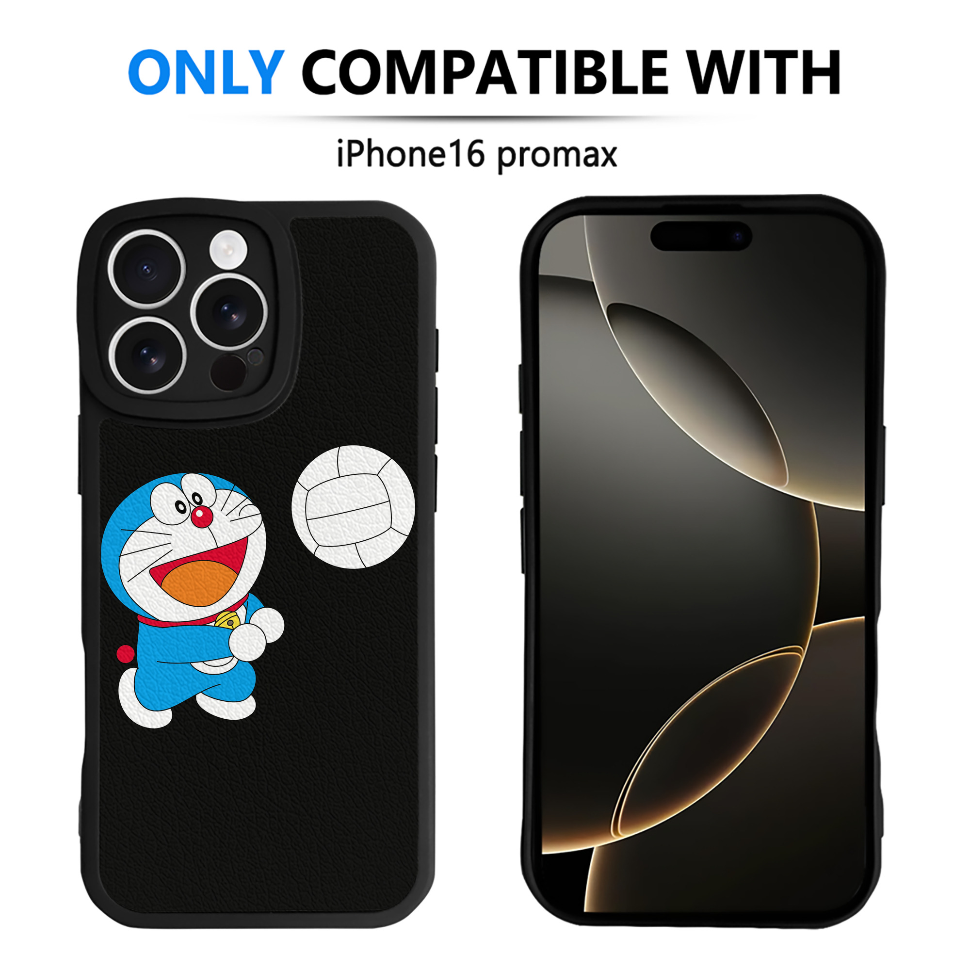 （画像用） ドラえもん Doraemon 【iPhone 16シリーズ対応】シリコンスマホケース（レザー調） 材質：シリコン